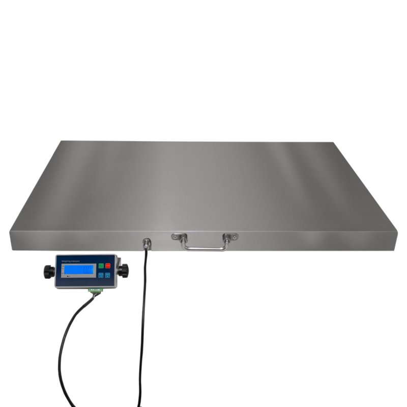 Digital Vet Scales Heavy Duty Floor Weighing Scale 90 x 60cm Platform Hold Accumulation 300kg Pounds Kilograms Bluetooth Rechargeable Battery Animal Livestock Pet Dog Cat Industrial Warehouse Parcel