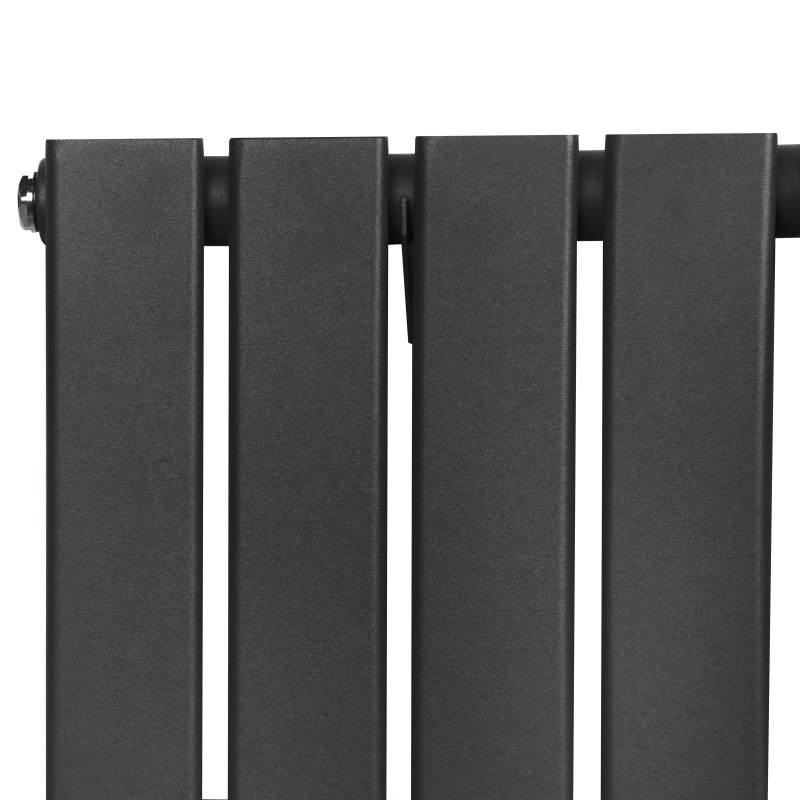 Flat Single Column Radiator - 1800 x 280mm - Anthracite Grey