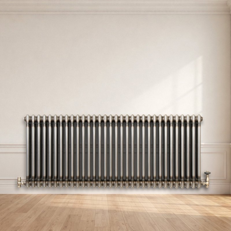 Traditional 3 Column Radiator - 600 x 1460mm - Raw Metal