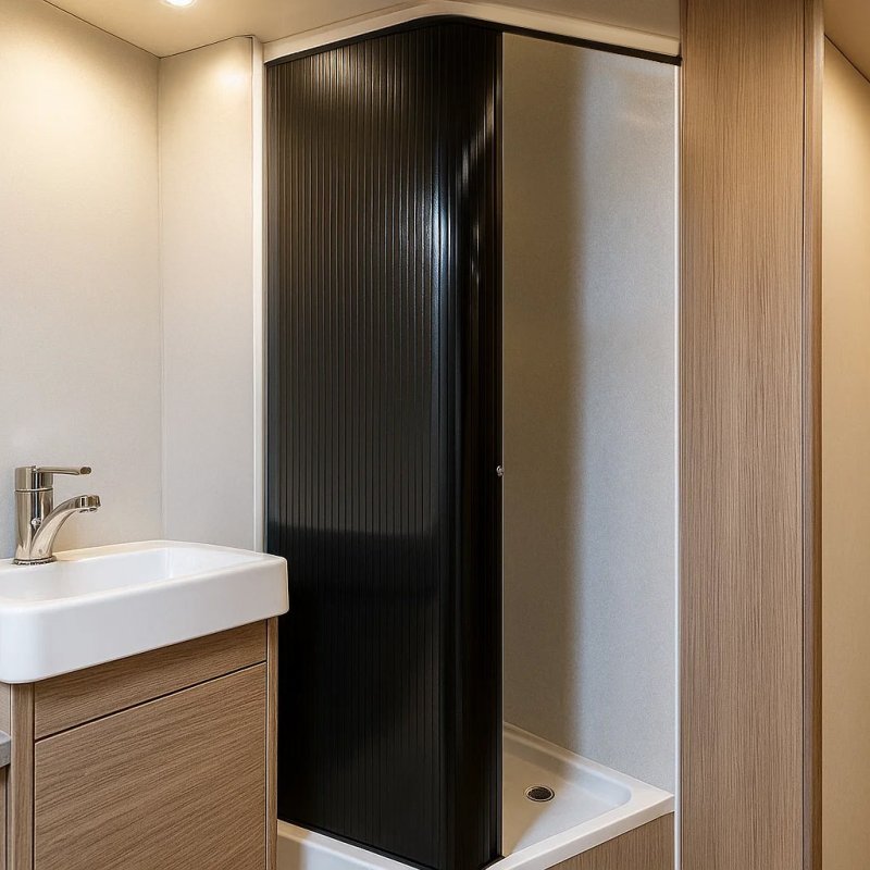 Tambour Shower Door ? Black