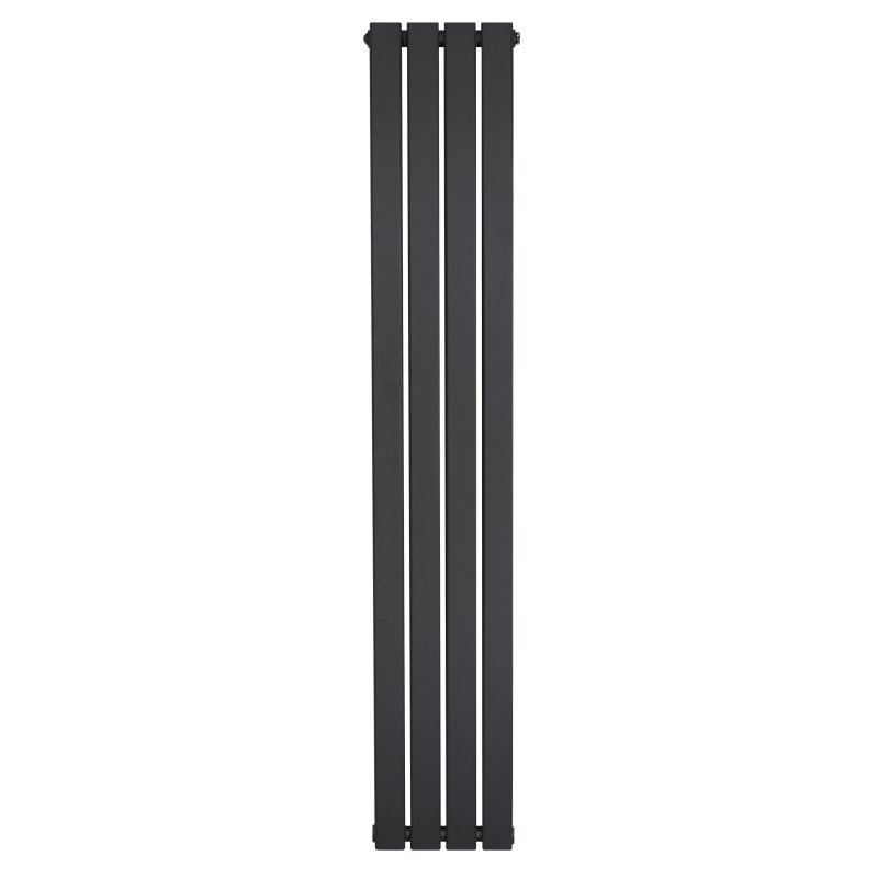 Flat Single Column Radiator - 1600 x 280mm - Anthracite Grey