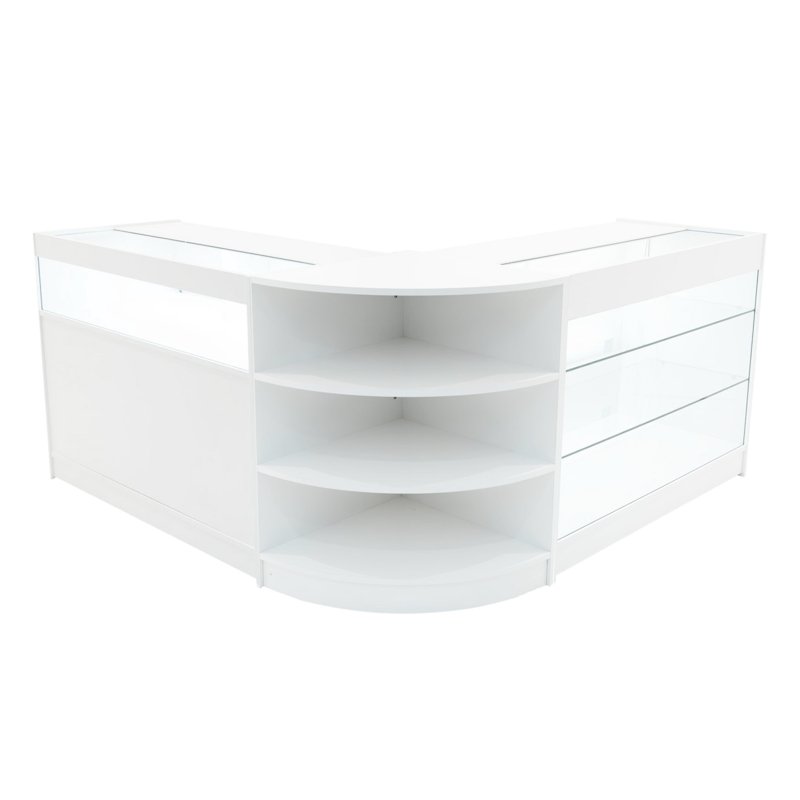 Demeter LED Shop Counter Set K1200, B1200 & LM60 - White