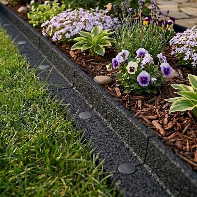 Flexible Lawn Edging 22 x 1.2m With Mallet - Black