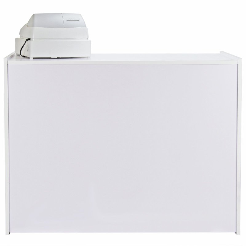 Retail Shop Counter Till Block Product Showcase Display Storage Cabinet Shelves White - A1200