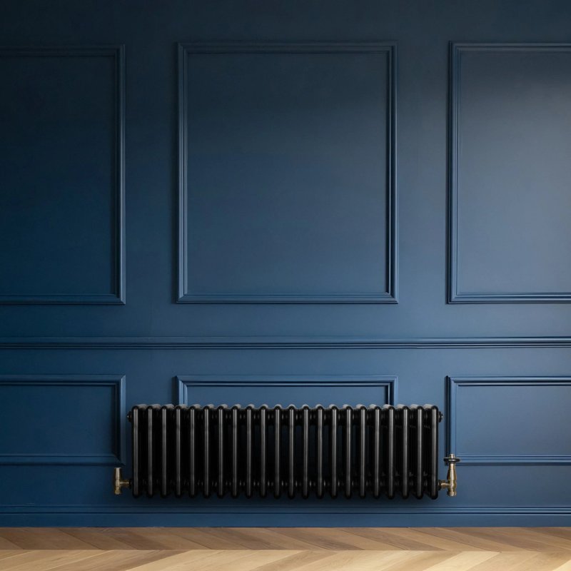 Traditional 4 Column Radiator - 300 x 1010mm - Black