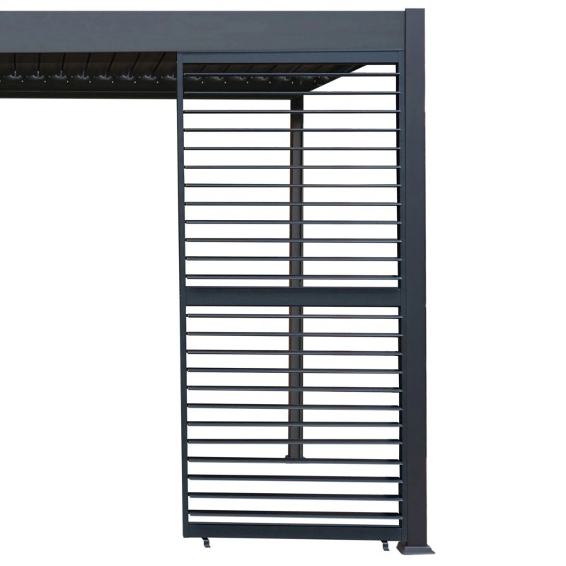 Anthracite Aluminium Pergola Shutter Panel - 92cm Wide