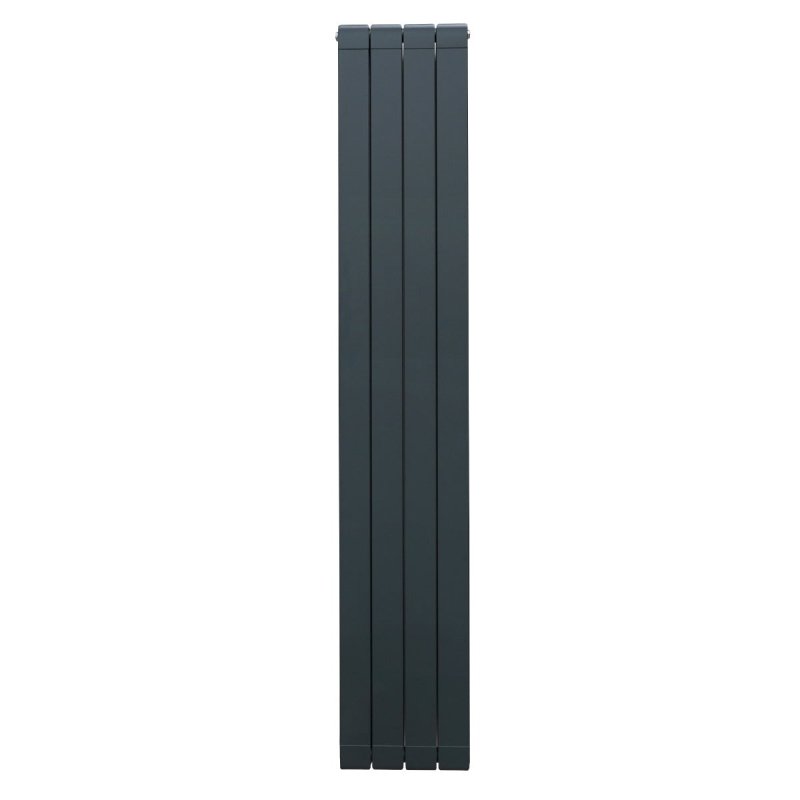 Aluminium Designer Radiator 1800mm x 315mm Vertical Double Flat Panel Column Lightweight Modern Central Heating Heater Matt Anthracite Grey Kitchen Living Room FREE Cleaning Brush Fixing Kit Brackets