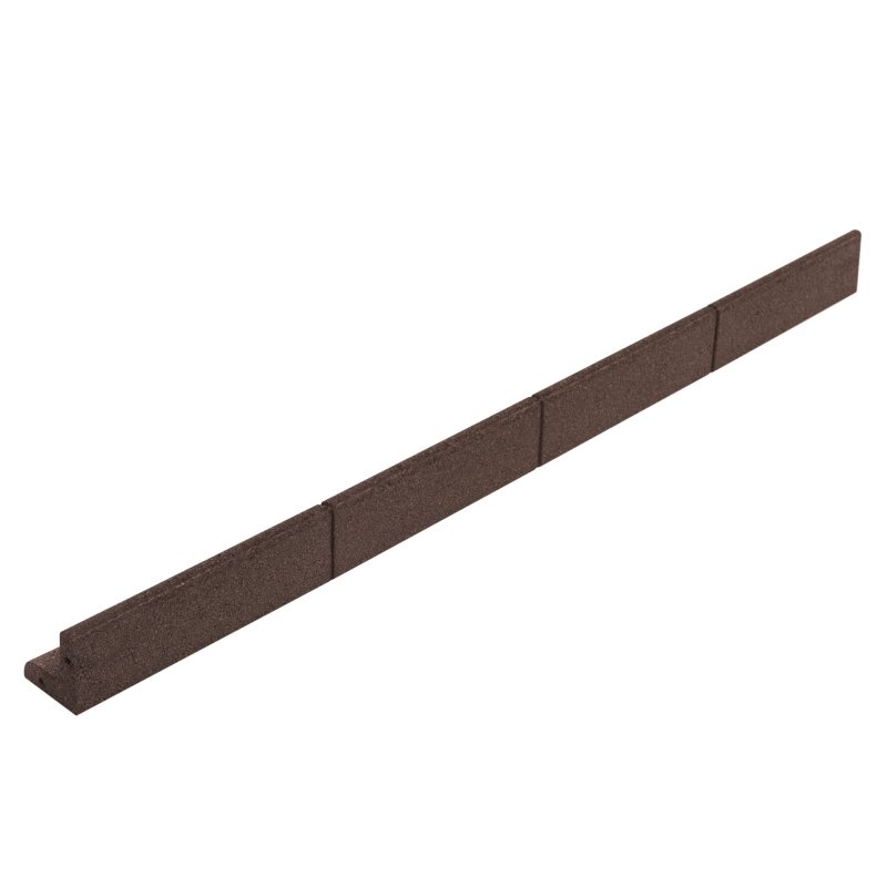 Flexible Lawn Edging 6 x 1.2m With Mallet - Brown
