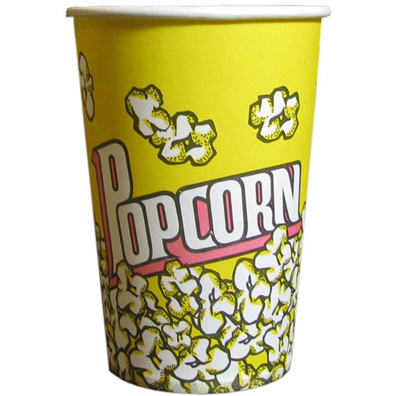 KuKoo Popcorn Boxes & Cinema Style Party Cartons, 25 Pack, Cardboard, Holds 32oz, 14cm x 11cm
