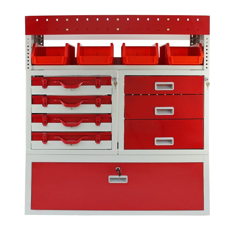 Monster Racking Firecracker Secure Van Racking Garage Storage Unit Red 101.6cm x 117.8cm x 36cm