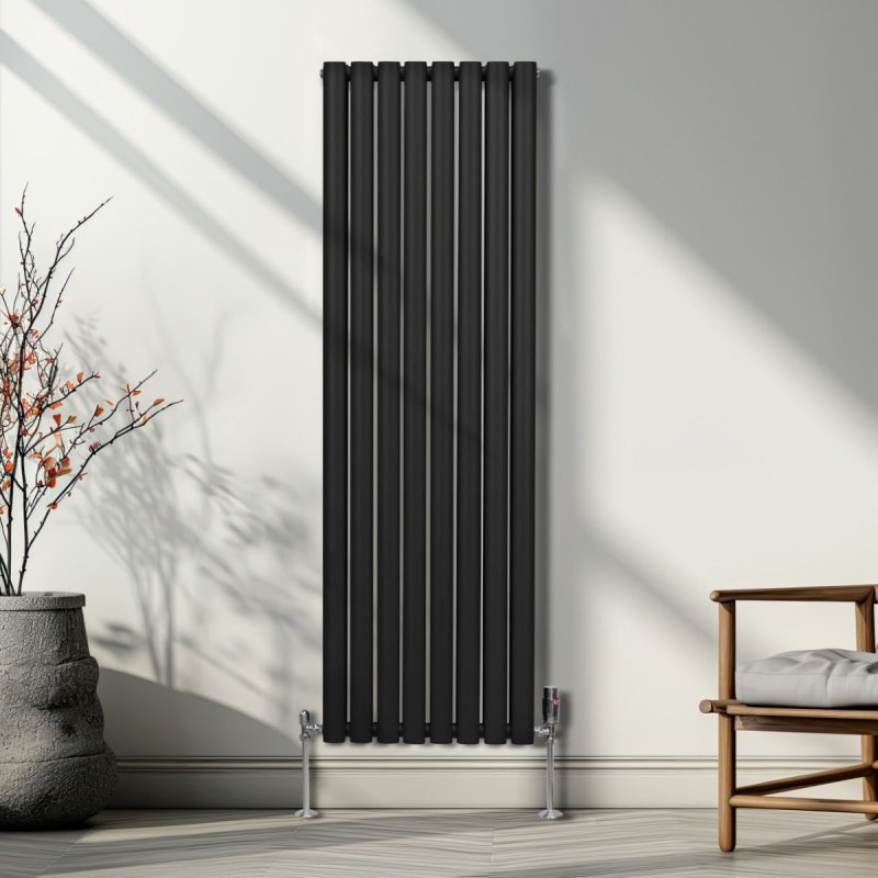 Oval Column Radiator – 1600mm x 480mm – Black