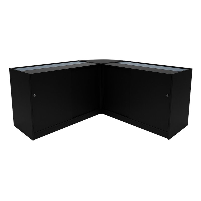 Demeter LED Shop Counter Set K1200, B1200 & LM60 - Black