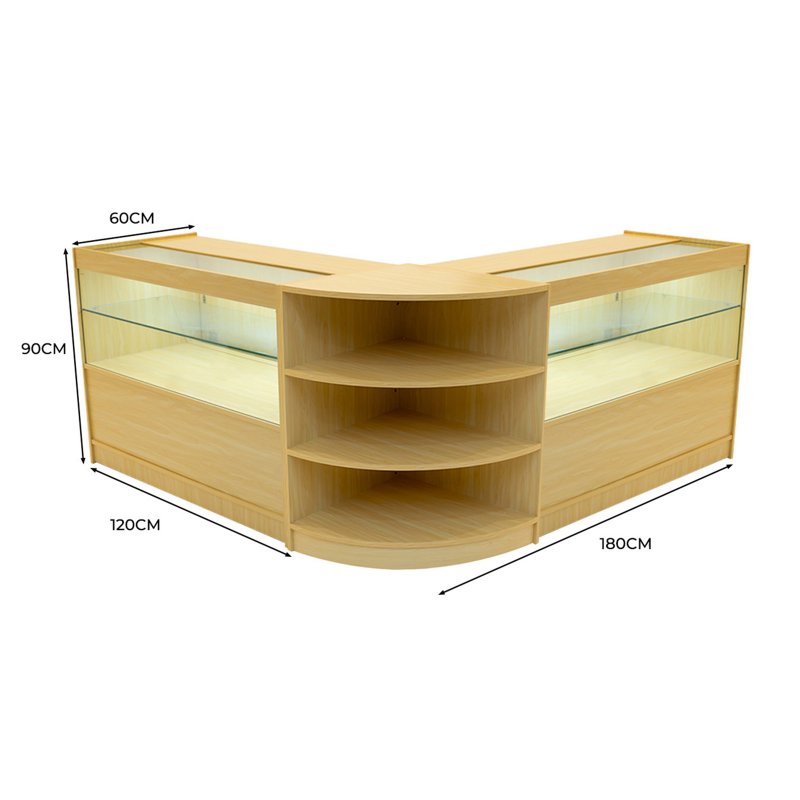 Andromeda LED Shop Counter Set LM60 & 2 x C1200 - Maple