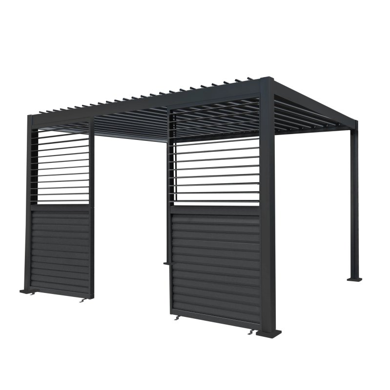 Anthracite Aluminium Pergola Shutter Panel - 123cm Wide