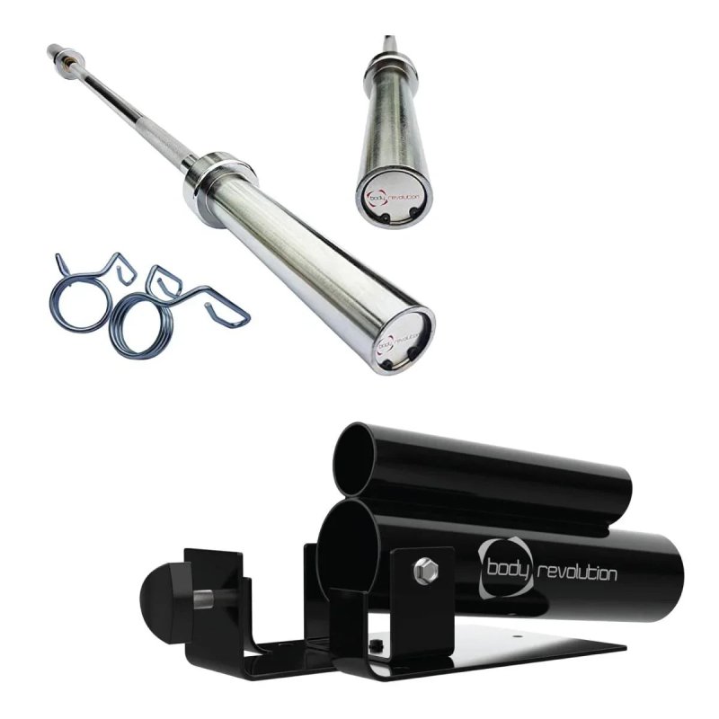Body Revolution 6ft Barbell Bar & T-Bar Row Bundle