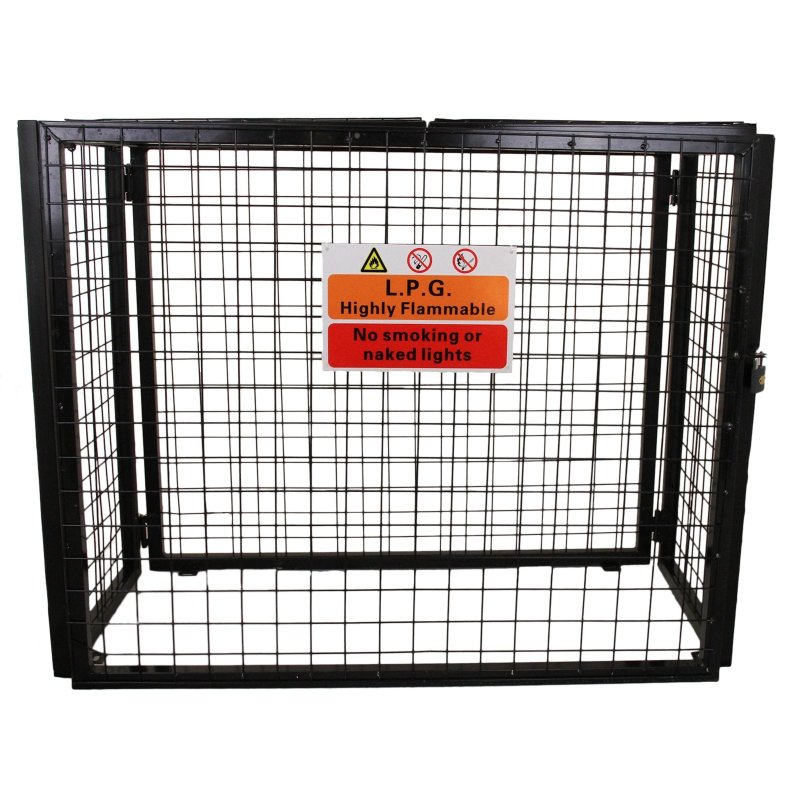 Gas Bottle Collapsible Cylinder Bottle Storage Security Galvanised Powder Coated Steel Mesh Cage 900mm