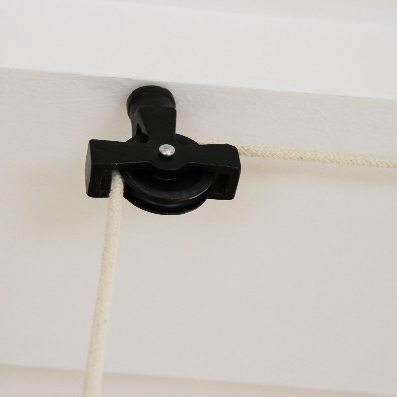 Clothes Airer Ceiling Pulley Maid Traditional Mounted Clothing Dryer 6 Lath Laundry Drying Rack Rail 1.8m Black