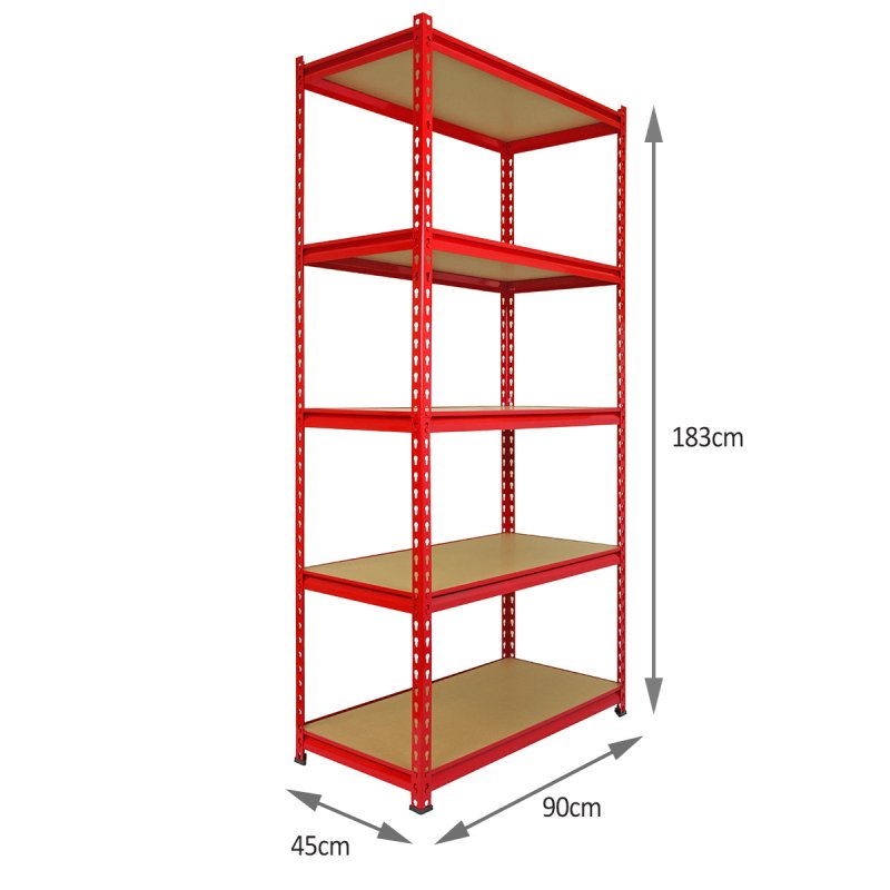 1 x Z-Rax Corner Garage Racking Unit & 2 x Single Racking Storage Units / 5 Steel & MDF Shelves / 3975kg capacity / 4925kg per shelf / Free Rubber Mallet