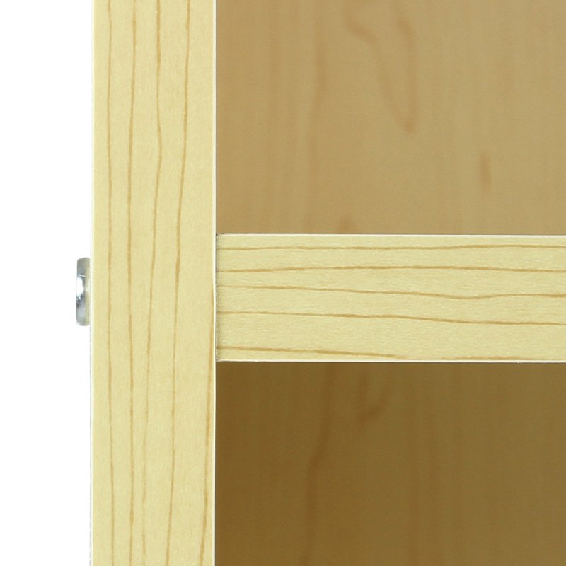 MonsterShop Zennith Shop Counter Cabinets & Retail Display Glass Showcase Set, Maple, Melamine MDF