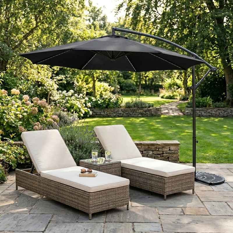 Cantilever Parasol Base - Fan x 2