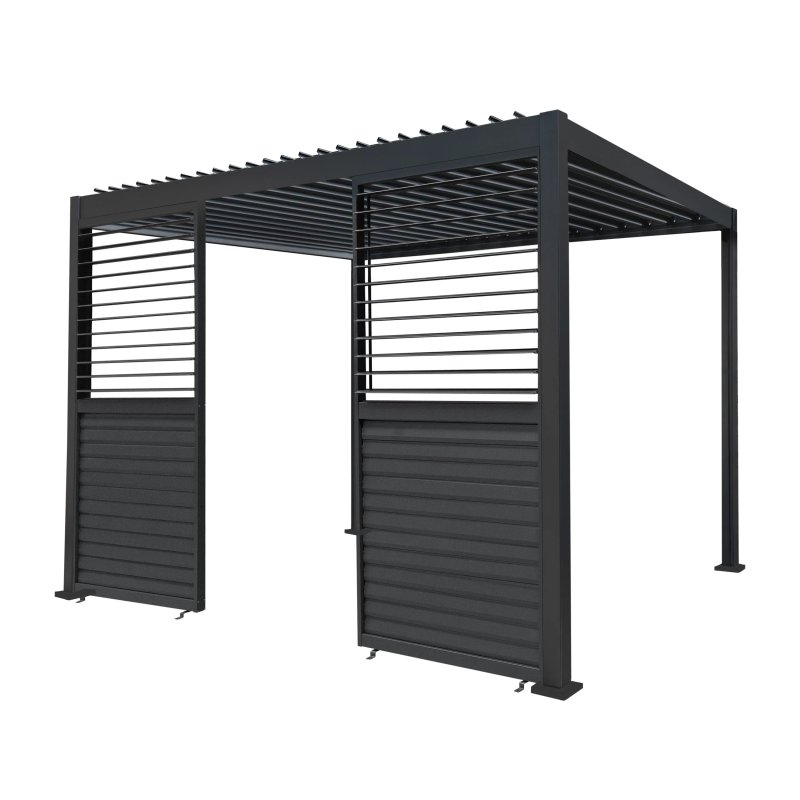 Anthracite Aluminium Pergola Shutter Panel - 92cm Wide