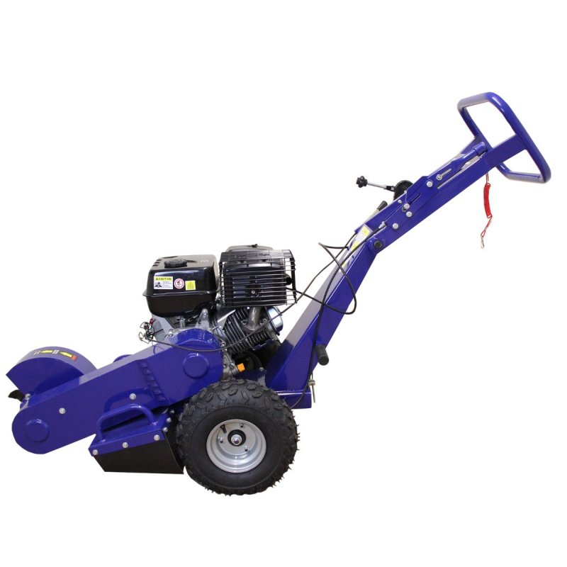 15HP Stump Grinder Tree Root Cutter Removal Machine Petrol 4-Stroke Engine 9 Tungsten Blades 6.5L Fuel Tank 1.1L Oil Tank Heavy Duty Wheels Garden Landscaping FREE Safety Equipment & Tool Kit