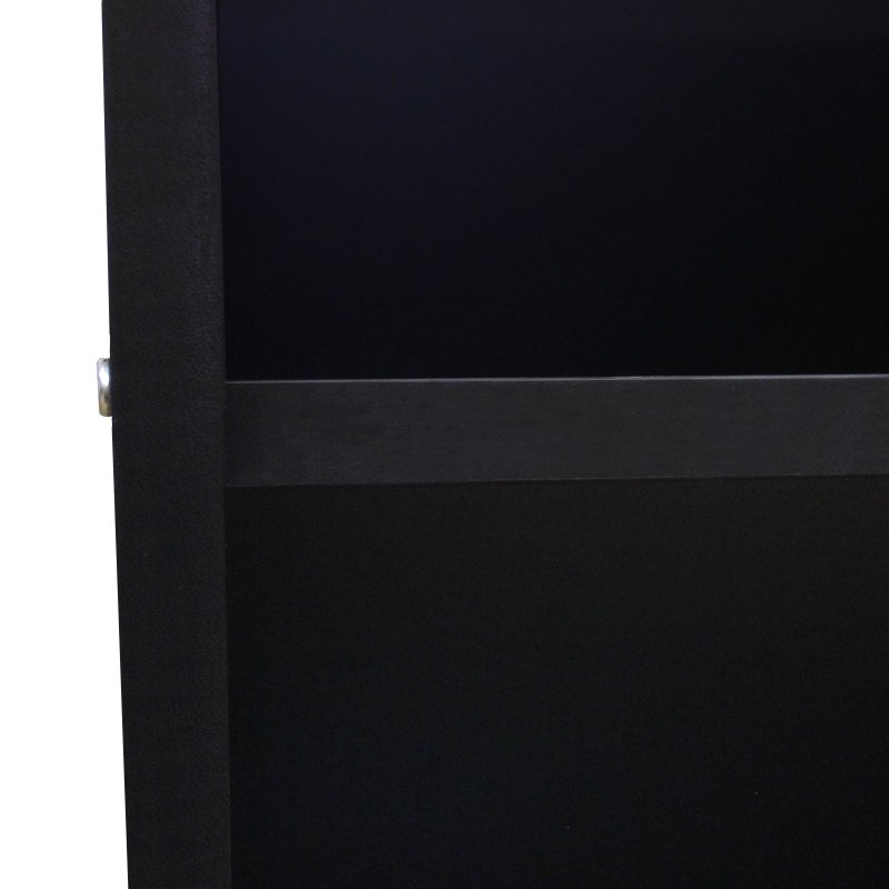 Retail Shop Counter Till Block Product Showcase Display Storage Cabinet Shelves Black - A1200