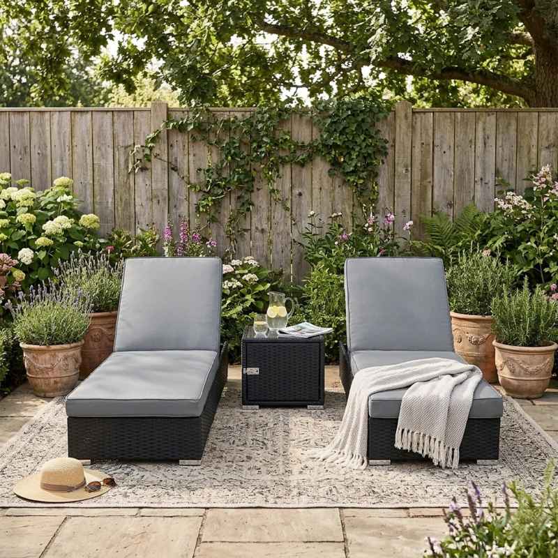 Jardi Rattan Sun Lounger Set