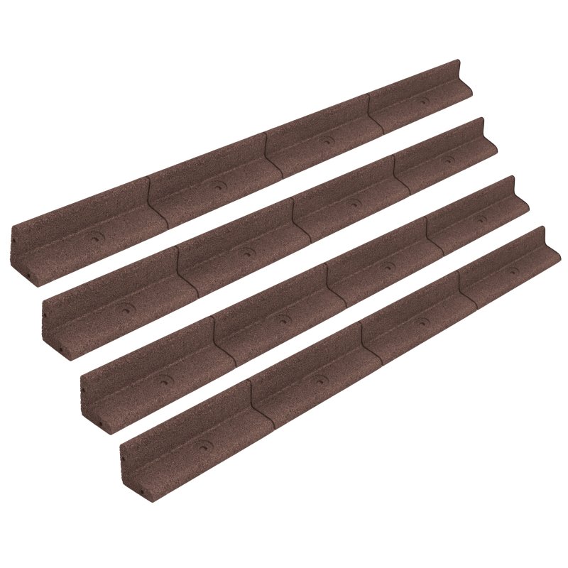 Flexible Lawn Edging 4 x 1.2m - Brown