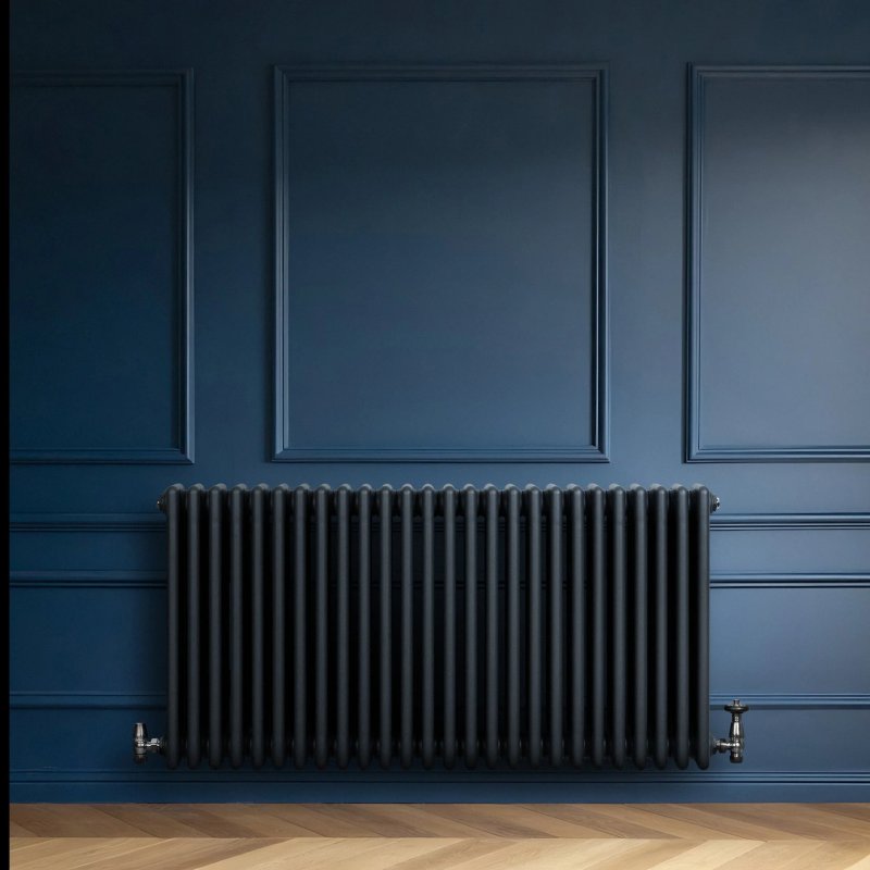Traditional 4 Column Radiator - 600 x 1190mm - Anthracite Grey