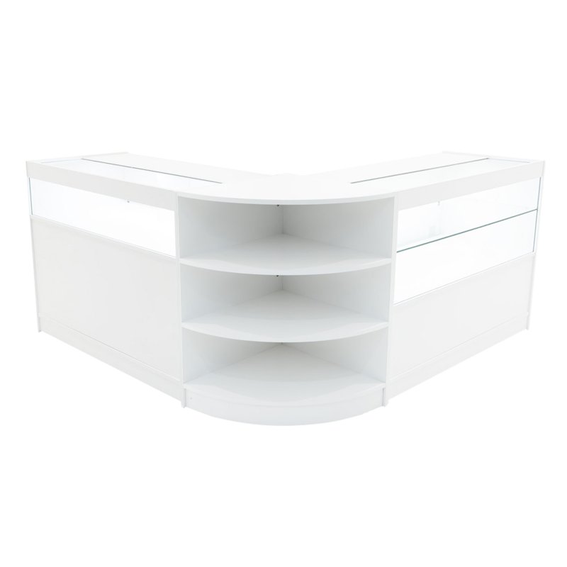 Harmonia LED Shop Counter Set B1200, C1200 & LM60 - White