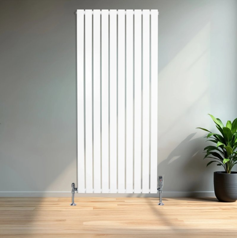 Flat Single Column Radiator - 1600 x 700mm - White