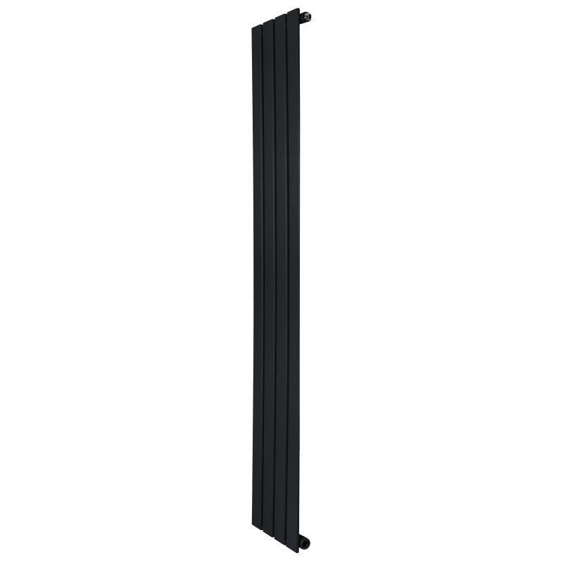 Flat Single Column Radiator - 1600 x 280mm - Black