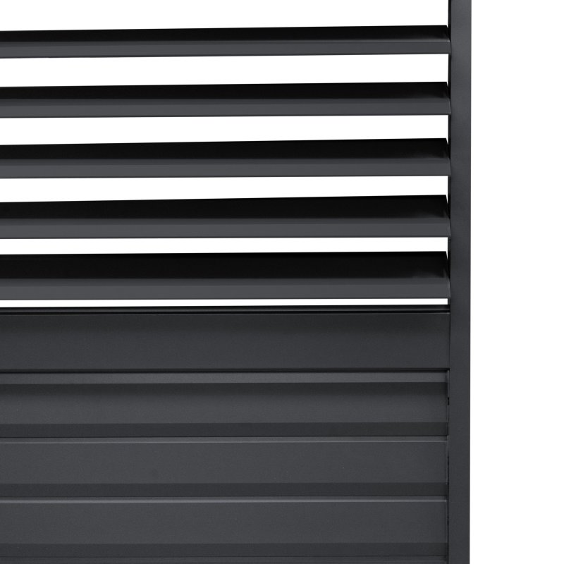 Anthracite Aluminium Pergola With 2 x Shutter Panels - 3m x 4m