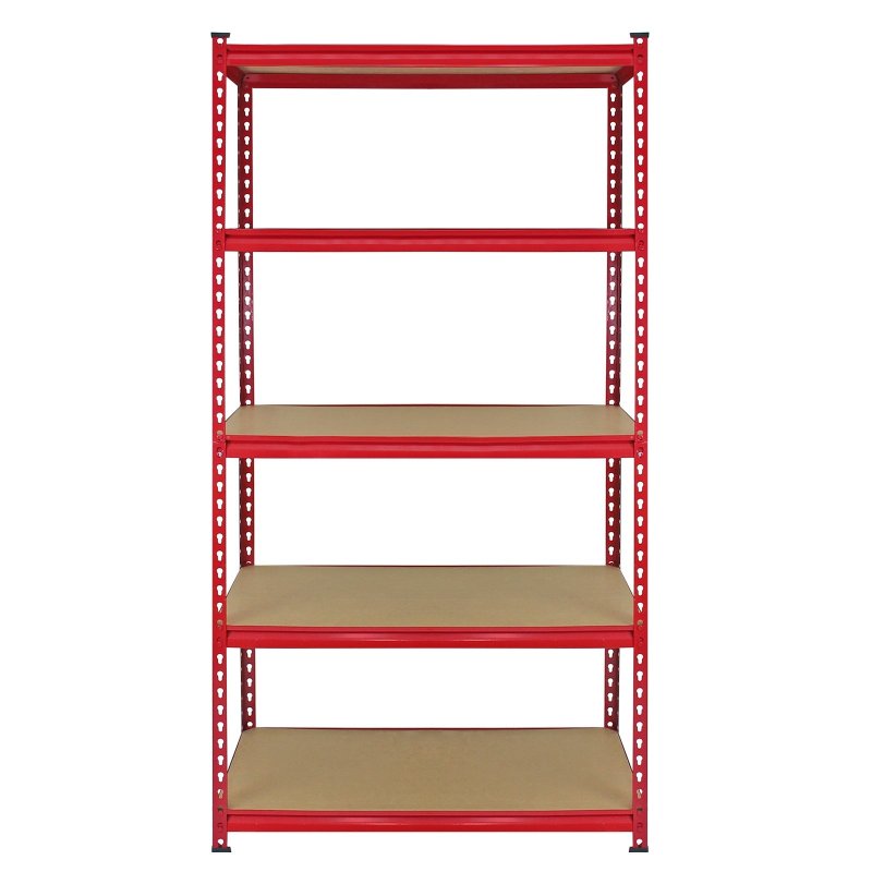 Monster Racking Z-Rax Heavy Duty Garage Storage Shelving, 360kg/shelf, 90cm x 183cm x 45cm, Red