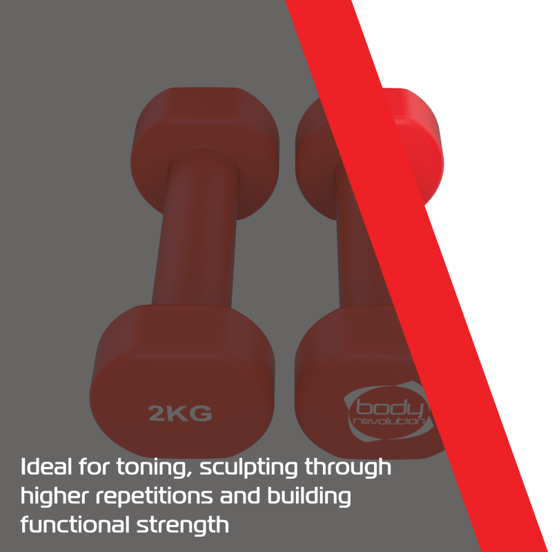 Neoprene Dumbbell Set – 1.5KG, 2KG & 2.5KG Pairs, Home Gym Starter Weight Bundle