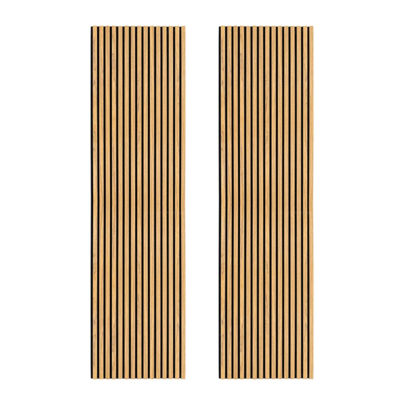 Acoustic Slat Wall Panels x 2 - Oak