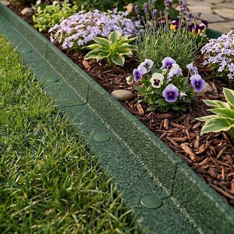 Flexible Lawn Edging 12 x 1.2m With Mallet - Green