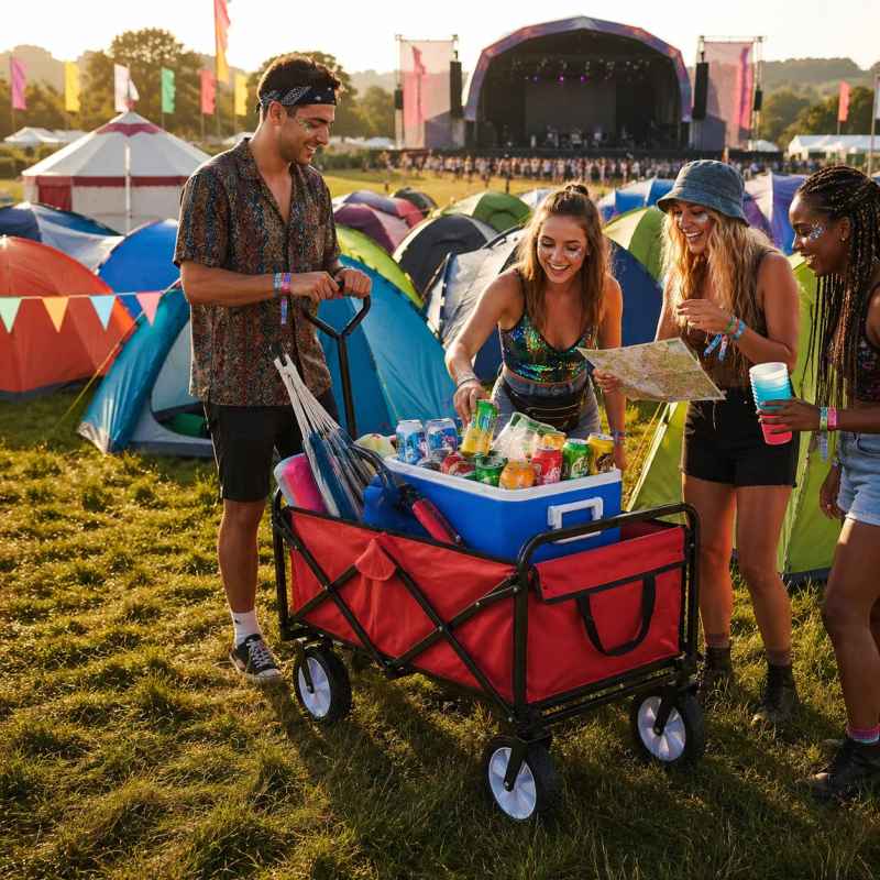 All-Terrain Festival & Beach Drinks Trolley Red