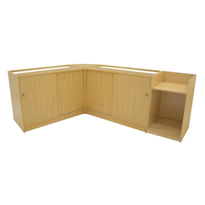 Retail Bundle: Maple Astro LED Shop Counter, 40 Sand Heavy Duty Carpet Tiles (10m²), & 5 Counterfeit Money Detector Pens