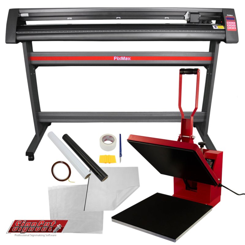 Clam Heat Press 38 x 38cm Sublimation Machine Vinyl Cutter Plotter 1350mm 53