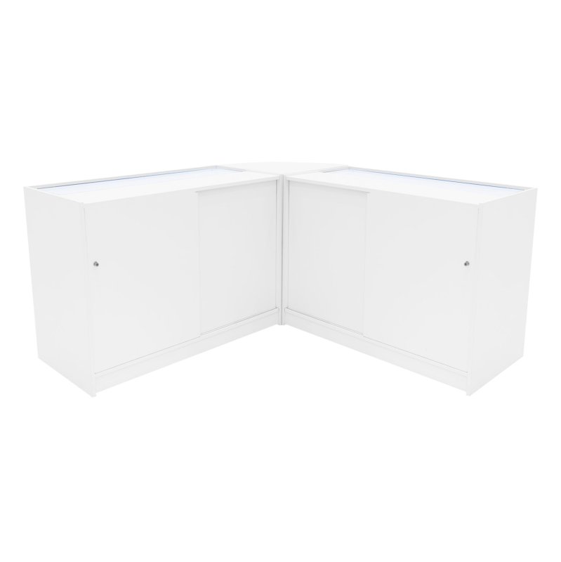 Apollo LED Shop Counter Set LM60 & 2 x K1200 - White