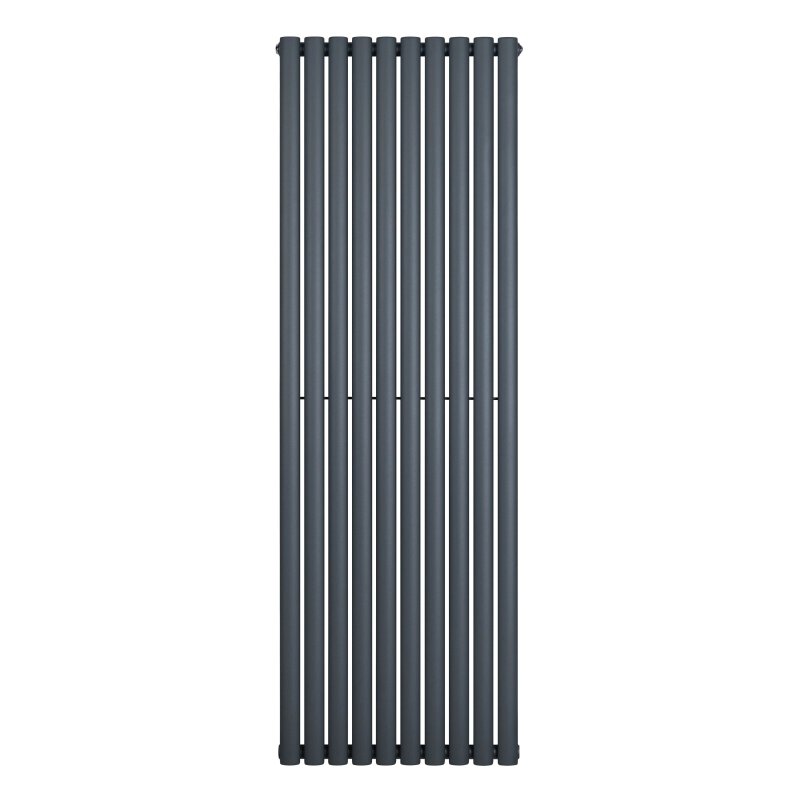 Oval Single Column Radiator - 1800 x 600mm - Anthracite Grey