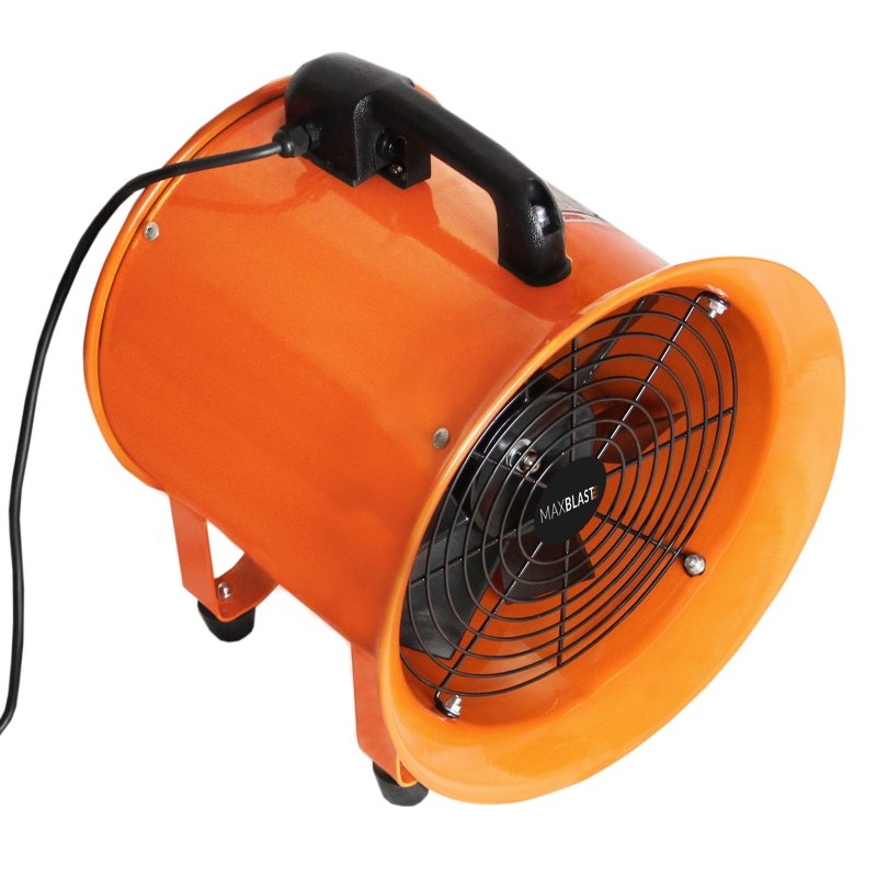 Dust Extractor Ventilation Fan 250mm Portable 12m Duct Hose Workshop Fume Air Blower Industrial PVC Ducting Ventilator