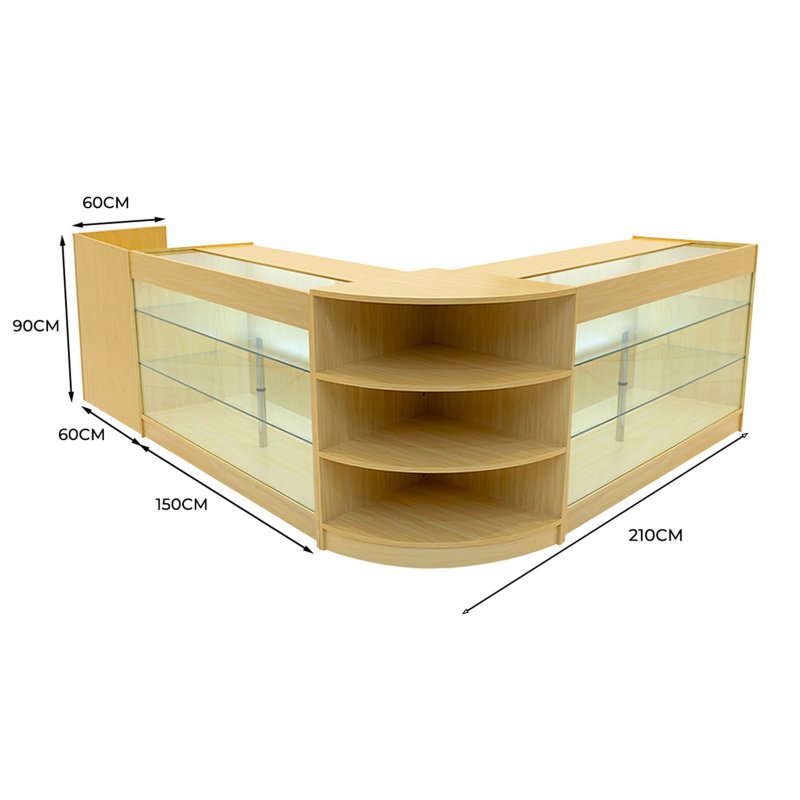 Retail Bundle: Maple Astro LED Shop Counter, 40 Sand Heavy Duty Carpet Tiles (10m²), & 5 Counterfeit Money Detector Pens