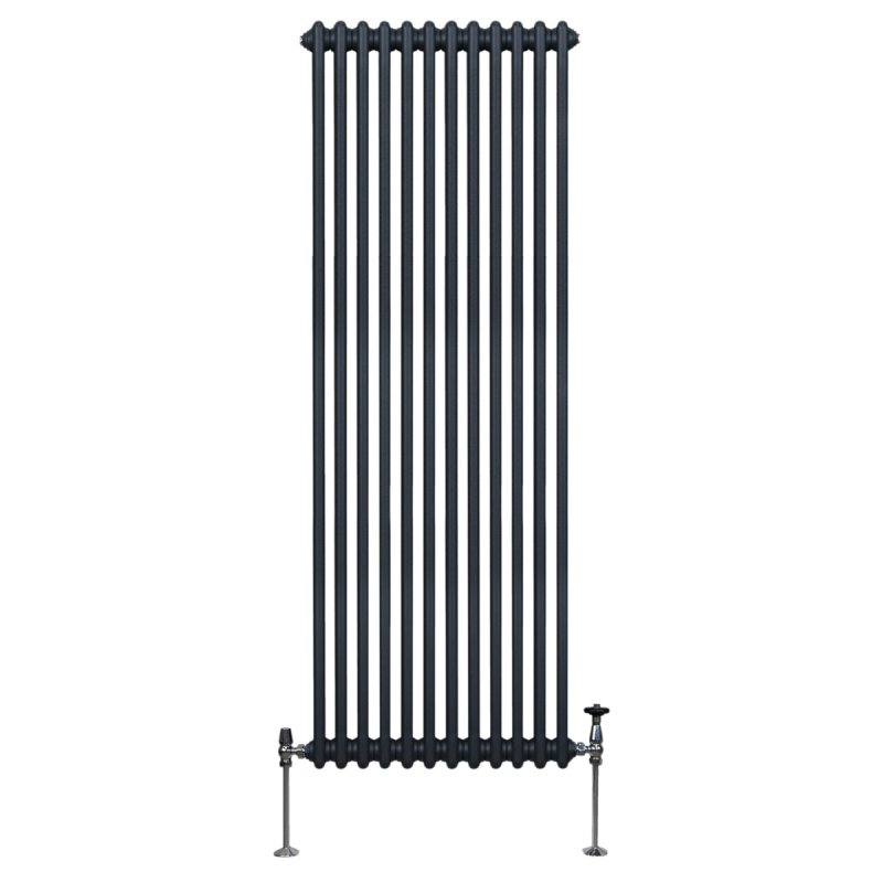 Traditional 2 Column Radiator - 1800 x 562mm - Anthracite Grey
