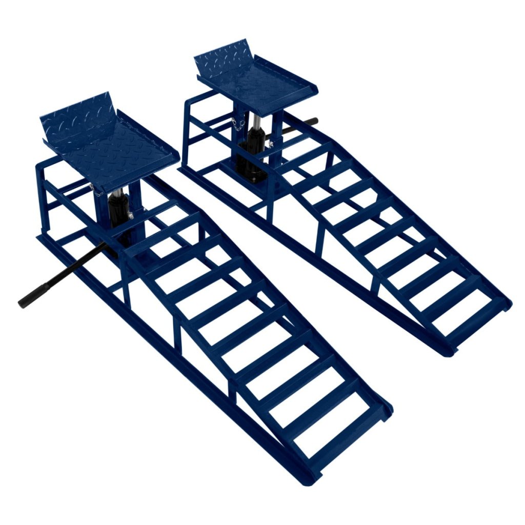 Heavy Duty Hydraulic Car Ramps - 3 Tonne Capacity, Adjustable Steel ...