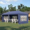 Outsunny 3 x 6m Garden Pop Up Gazebo, Height Adjustable Marquee Party Tent with Sidewalls, Storage Bag, Blue