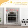 PawHut Pressure Fit Dog Stair Gate No Drilling Safety Gate Auto Close for Doorways, Hallways, 74-80cm Adjustable, 78cm Tall, White