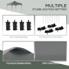 Outsunny 3 x 3(M) Pop Up Gazebo, UPF 50+ Foldable Canopy Tent with Wheeled Carrybag, 4 Leg Weight Bags, Height Adjustable Marquee Shelter 1 person easy setup for Outdoor Garden Patio Party, Dark Grey